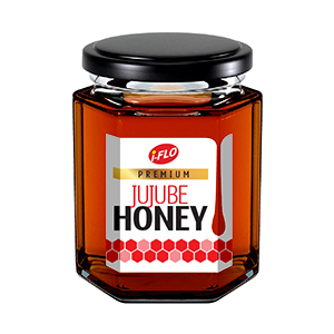 i-Flo Premium Jujube Honey jar label design